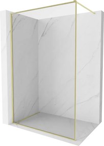 Mexen, Mexen Kioto-XF sprchová stena s rámom 80 x 202 cm, priehľadná 10 mm, brúsené zlato - 800-080-104-55-00-X