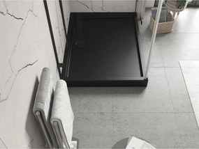 Mexen Flow+ obdĺžnikový sprchový kút 120 x 80 cm, čierna matná, 46R708012H