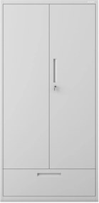 Modulárna kovová multifunkčná skriňa so zásuvkou sivá MEGAN 1850 x 900 x 400 mm