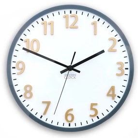 Nástěnné hodiny Hakuro 30 cm šedé/zlaté