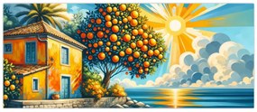 Obraz - Dom s pomarančmi I. (120x50 cm)
