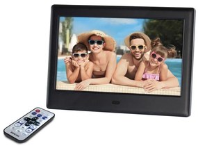 Sencor - Digitálny fotorámik s reproduktorom 230V čierna + diaľkové ovládanie