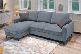 XXXLutz ROZKLADACIA ROHOVÁ SEDAČKA, kov, textil, kompozitné drevo, sivá MID.YOU - Online Only obývacie izby - 000694010107