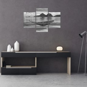 Obraz - Hojdacia sieť na pláži (90x60 cm)