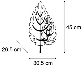 Dizajnová nástenná lampa staroružová - Carballo