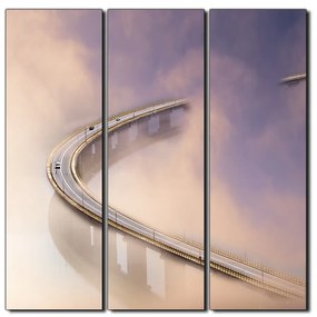 Obraz na plátne - Most v hmle - štvorec 3275B (75x75 cm)