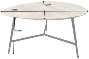 Dizajnový konferenčný stolík Machiko 70 cm akácia