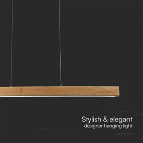 LED Luster na lanku LED/12W/230V 4000K hnedá