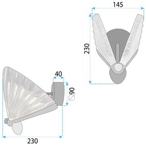 Toolight Toolight, LED nástenné svietidlo, 5W, 3000K, LHJ104-1W, svetlé ružové zlato, OSW-50042