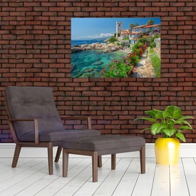Obraz - Malebné pobrežie dediny (90x60 cm)