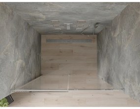 Mexen Omega, posuvné sprchové dvere do otvoru 160x190 cm, 8mm číre sklo, chrómový profil, 825-160-000-01-00