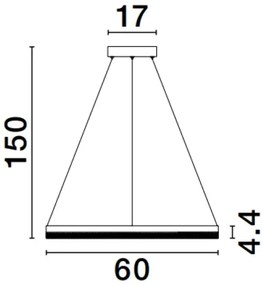 LED luster Adria 60 čierne