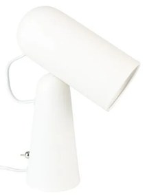 Biela stolová lampa White Label Vesper
