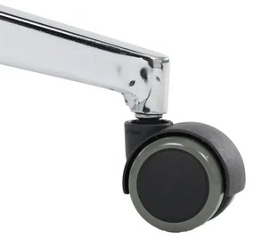 Židle kancelářská, šedá ekokůže, kříž kov chromový, houpací mechanismus, čalouněné područky