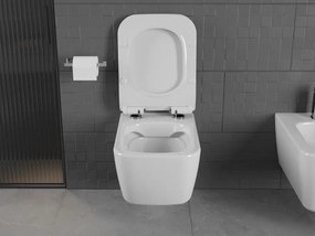 Mexen STELLA, závesné wc s pomaly padajúcim WC sedátkom, 51 x 35 cm, biela, 30680800