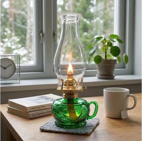Brilagi - Petrolejová lampa MERLIN zelená