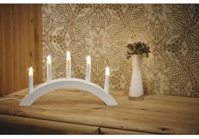 Vianočný svietnik 5xE10/15W/230V biela