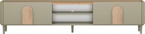 TV stolík Amilio 220 cm na nožičkách - eukalyptus / dub baltic dune / dub prírodný