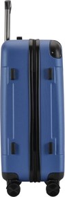 Stredný kufor so 4 kolieskami 65x44,5x27 cm, veľkosť M, modrá farba
