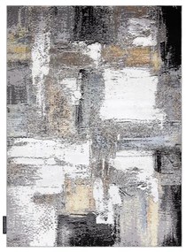 Moderný koberec DE LUXE 633 Abstrakcia - Štrukturálny krém / zlatý