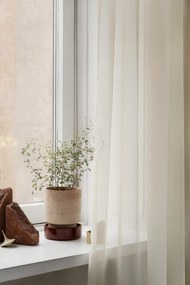Podstavec pod kvetináč Hoff glazúrovaný 21 cm burgundská červená