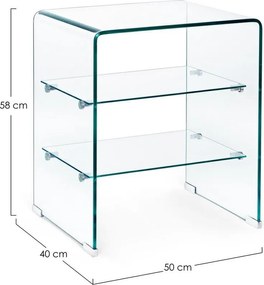 Sklenený odkladací stolík 40x50 cm Iride – Bizzotto