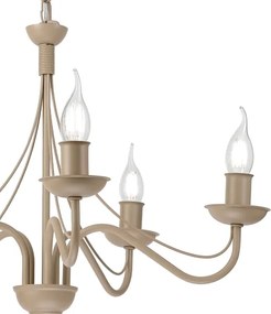 Luster na reťazi ANTON 5xE14/60W/230V béžová
