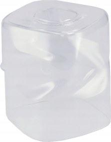 BERGE LED luster stropné svietidlo 3xE27, skladací sklenený štvorec, priehľadné