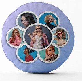 Sablio Okrúhly vankúšik s vlastnou fotografiou: priemer 60 cm