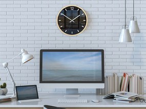 Nástěnné hodiny Grafit 30 cm šedé/černé