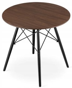 Jedálenský stôl TODI jaseň 80 cm so štyrmi stoličkami OSAKA čierne