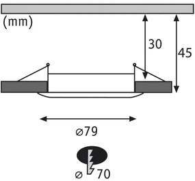 Paulmann 92827 - SADA 3xLED/7W stmievateľné podhľadové svietidlo COIN 230V