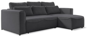 Tmavosivá rozkladacia rohová pohovka (variabilná) Homely Tommy – Miuform