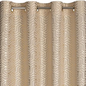 ZÁVES NA KRÚŽKOCH SEMI 140X250 CM VZOROVANÁ