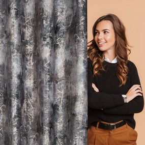 ZATEMŇOVACÍ ZÁVES NA KRÚŽKOCH ESTER 140X250 CM VZOROVANÁ