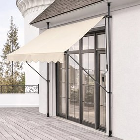 Balkónová markíza na terasu s nastaviteľným sklonom - béžová Šírka: 200 cm
