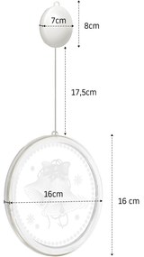 Tutumi Tutumi, LED svietiaca ozdoba so zvončekovým vzorom 311382A, biela, CHR-06515