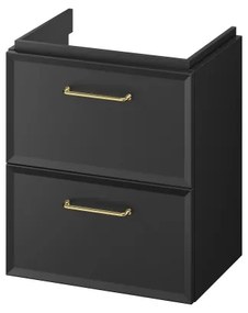 Cersanit S1021-006-Závesná kúpeľňová skrinka pod umývadlo MILLE SLIM 50x35 cm čierna