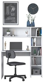 Psací stůl s regálem Hapos 113 cm bílý