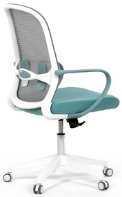 Autronic BONTEC Kancelárska stolička, hojdací mechanizmus, modrá látka, KA-S425 BLUE Farba: Šedá
