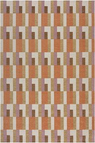 Koberec v oranžovo-prírodnej farbe 120x170 cm Riley Block Geo - Flair Rugs