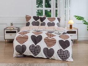 Flanelové obliečky z mikrovlákna STRIPE HEART farebné Rozmer obliečky: 70 x 90 cm | 140 x 200 cm