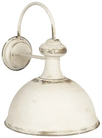 Biele rustikál nástenné svietidlo Ø34