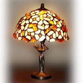 Lampa Tiffany jantarová 30*20Ø AMBER