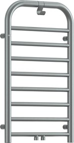 Deante Silia, kúpeľňový radiátor 500x850 mm, 335W, brúsená oceľ, DEA-AGI_FG31