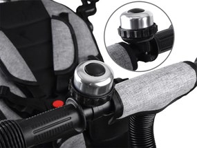 Detský trojkolka Tiny Bike 3v1 so strieškou, otočná SP0650 sivý