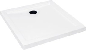 Novoterm Štvorcový sprchový kút NV-Tomar 80x80 čierna/grafit + SLIM vanička biela