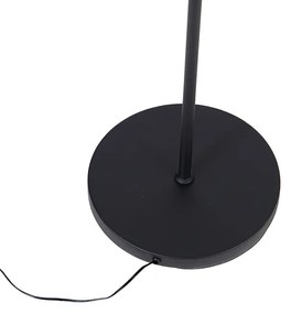 Stojaca lampa čierna vrátane LED s diaľkovým ovládaním - Bumu