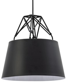 Toolight, závesná kovová stropná lampa 1xE27 APP422-1CP, čierna, OSW-00552