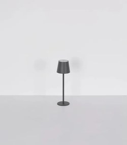 Globo 58488G-LED stmievateľná dotyková nabíjateľná vonkajšia stolná lampa VANNIE 3W/5V IP54 1800mAh sivá